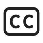 Closed Caption SVG Icon